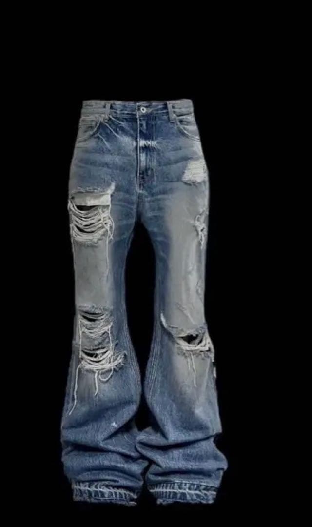 emostanceclub ダメージデニム 値下げ○ EMOSTANCECLUB】 @emostanceclub 'Multiple boro destroyed flared