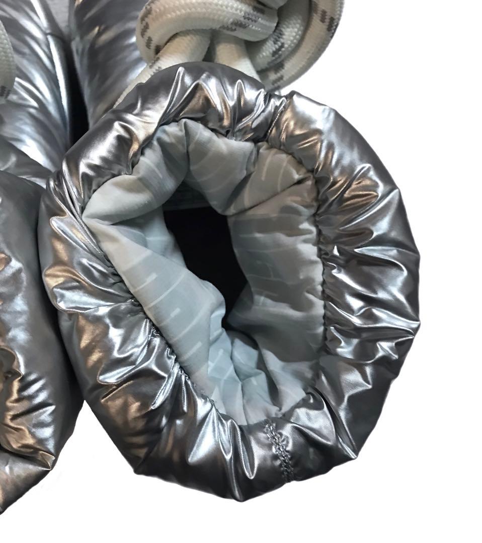 アグUGGクラシックマキシショートパファーブーツシルバー防水保温性