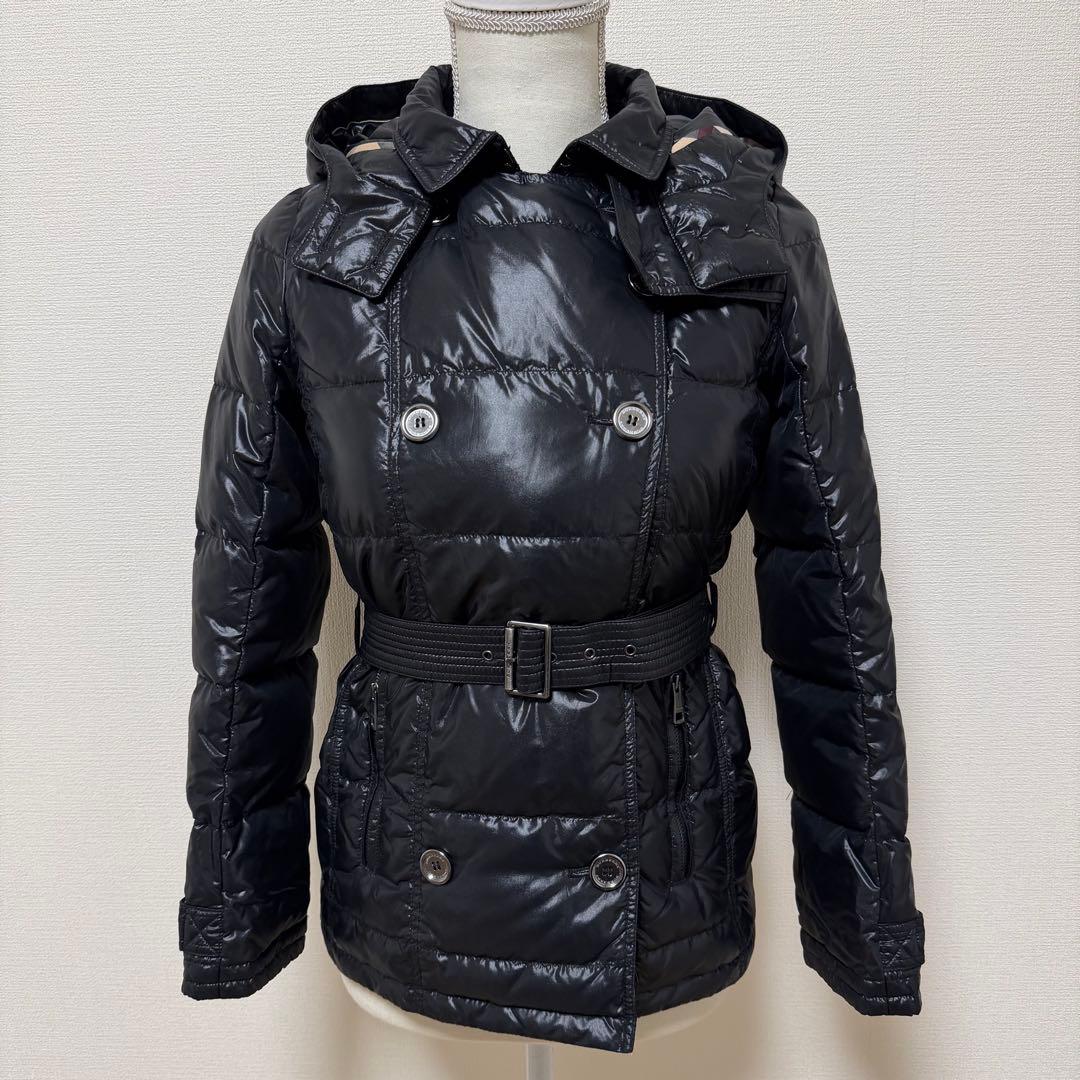 バーバリー ダウンジャケット ノバチェック ベルト フード取り外し可能