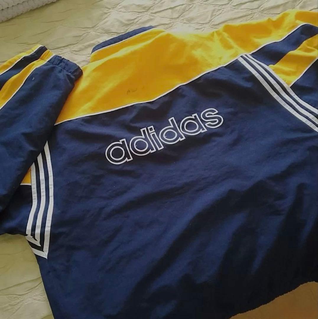 コ*キ様 adidas 90s ナイロンジャケット Eve underblue - メルカリ
