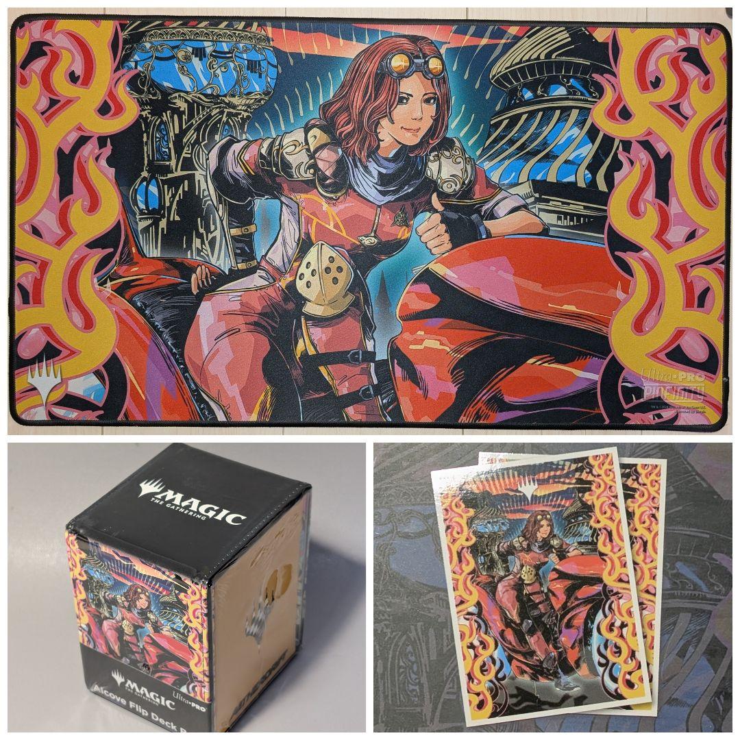 未使用】灯を追う者、チャンドラ プレイマット スリーブ デッキ