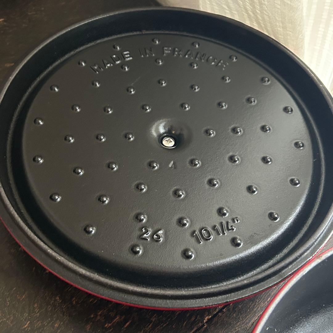 Staub ココット26cm 3.8L 赤 未使用品