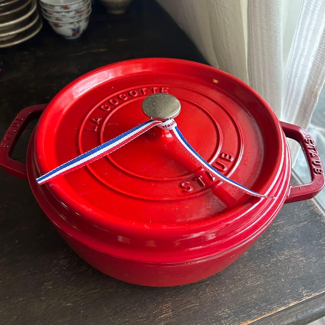 Staub ココット26cm 3.8L 赤 未使用品