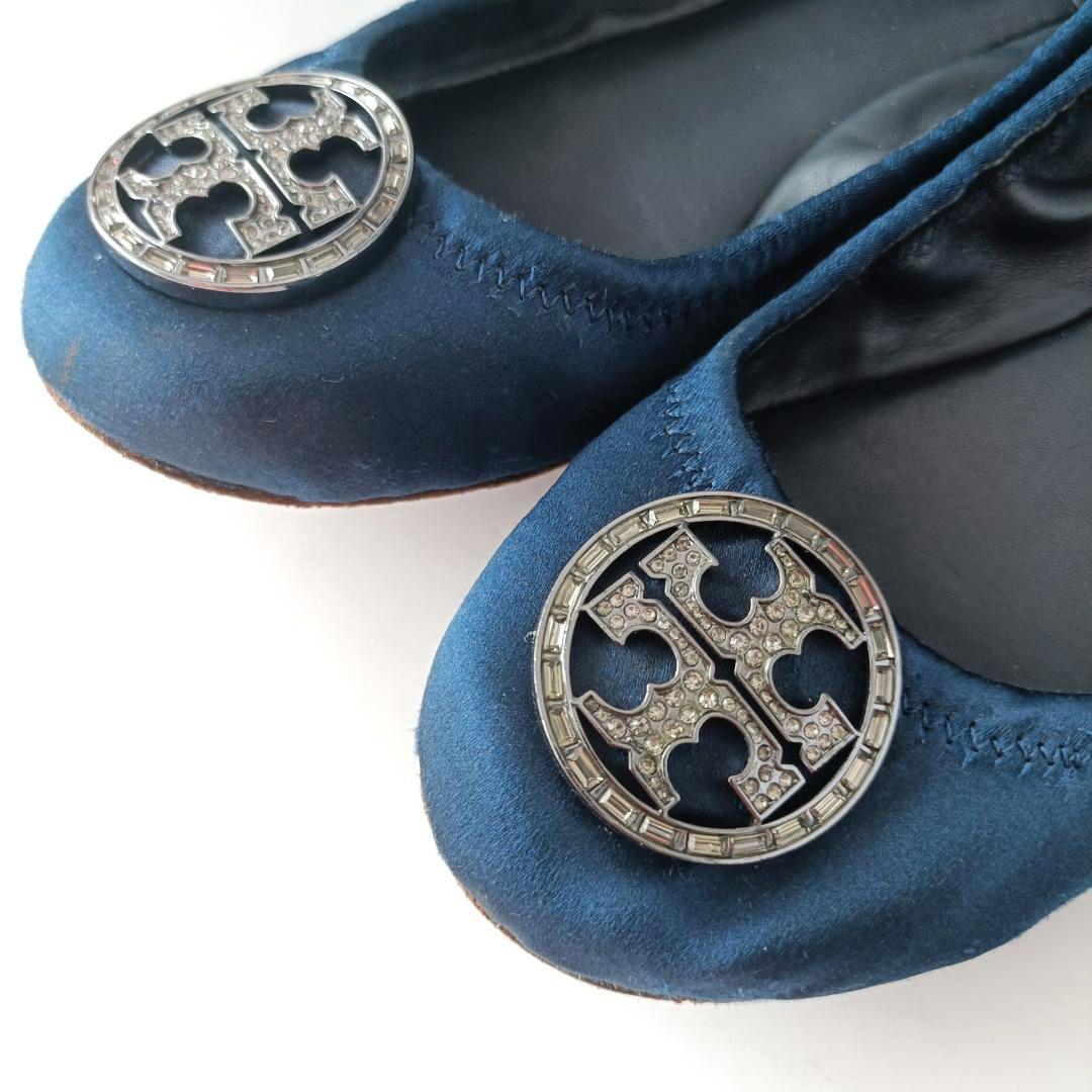 美品】TORY BURCH トリーバーチ シルク サテン フラットシューズ 6