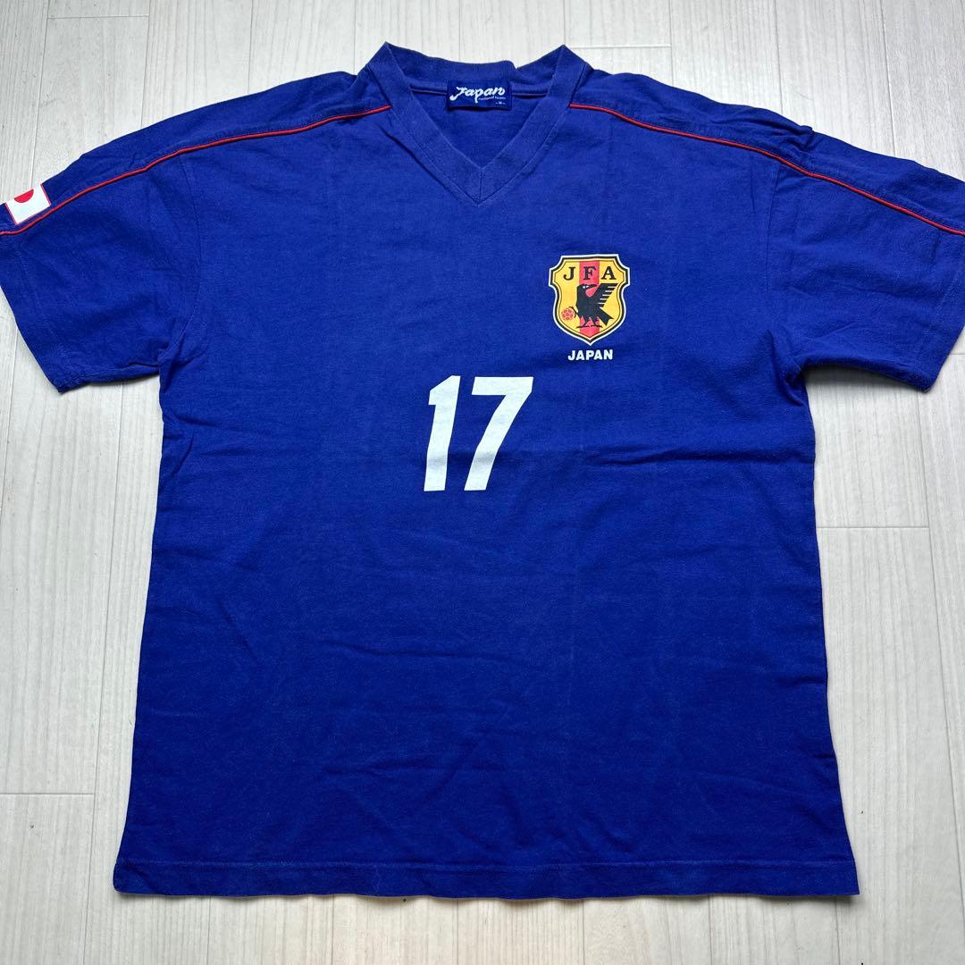 サッカー2002日韓WC日本代表ユニフォームTシャツM 17番宮本恒靖 - メルカリ