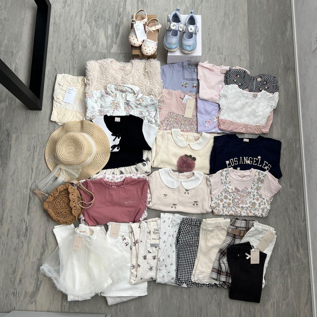 新品含 女の子 キッズ プティマイン お洋服まとめ売り30点 petit main 20％OFFセール プティマイン グラフィック長袖Tシャツ