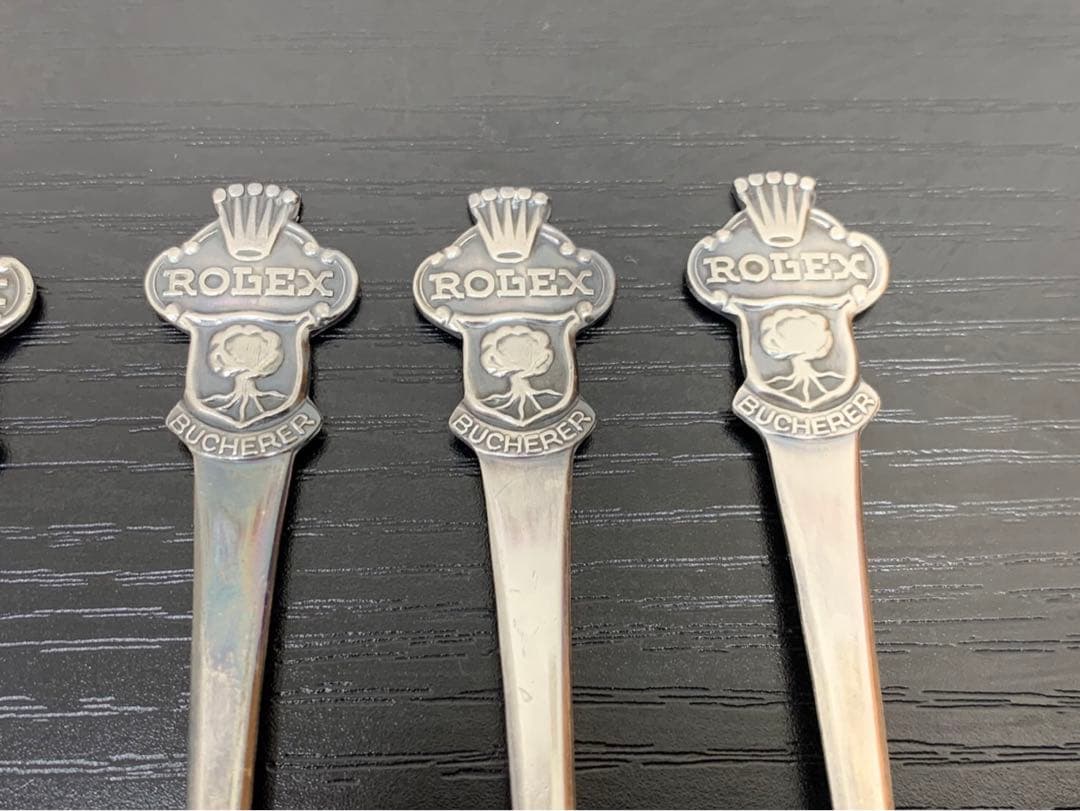 正規 ROLEX ロレックス ブヘラ ティースプーン ×5 10.5cm