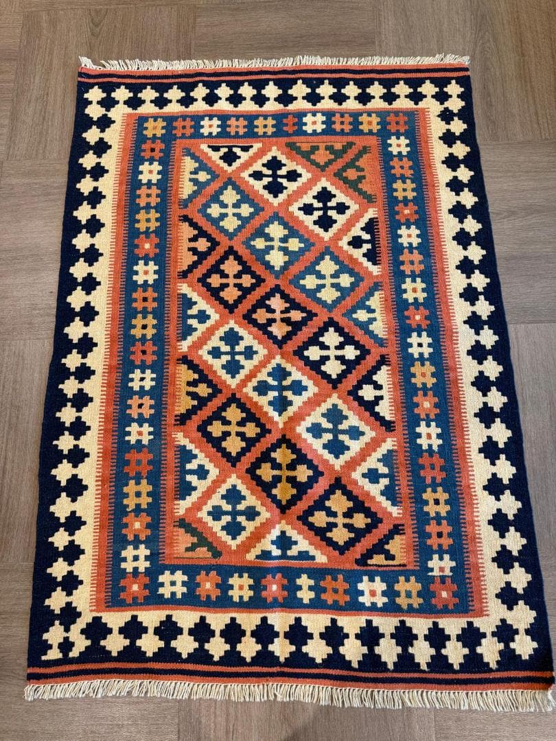 ペルシャキリム (キリム) ペルシャ絨毯 150x106cm 手織りラグ キリム ☆ペルシャ手織りキリム ラグSサイズ 3 | 三越伊勢丹オンライン