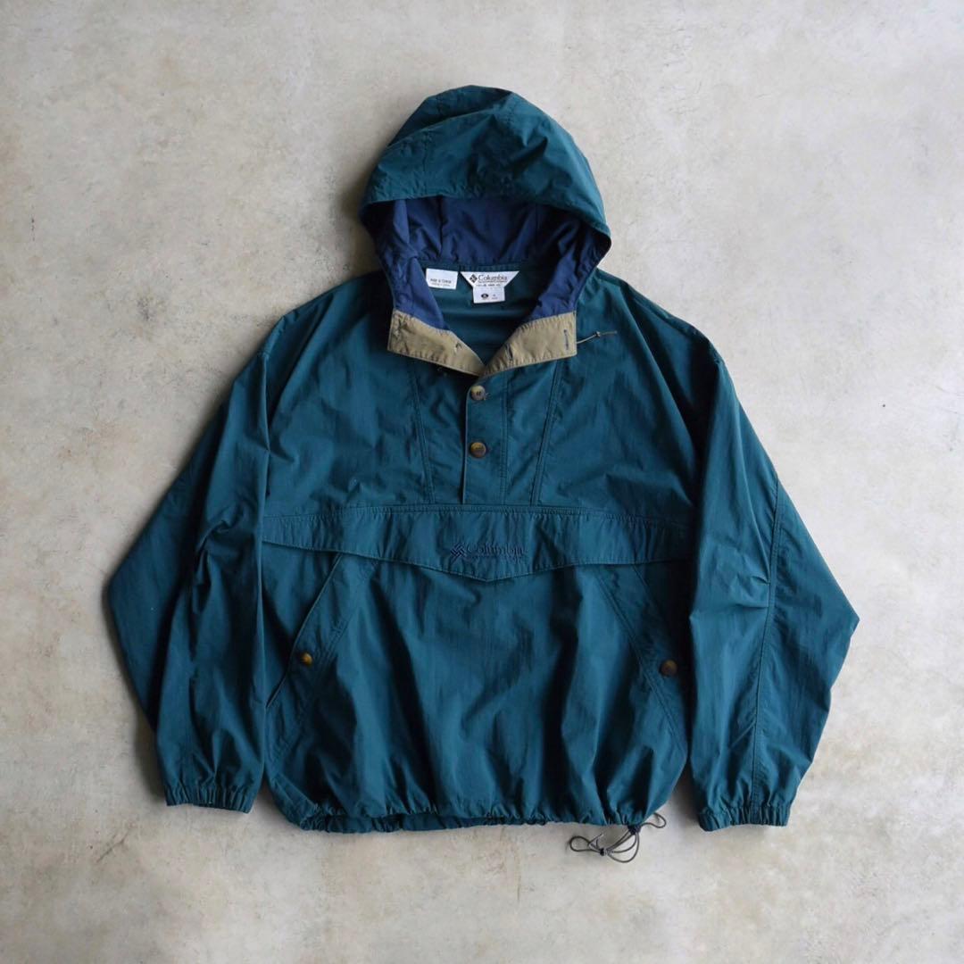90s Columbia コロンビア コットンウッドアノラックパーカー XL - メルカリ