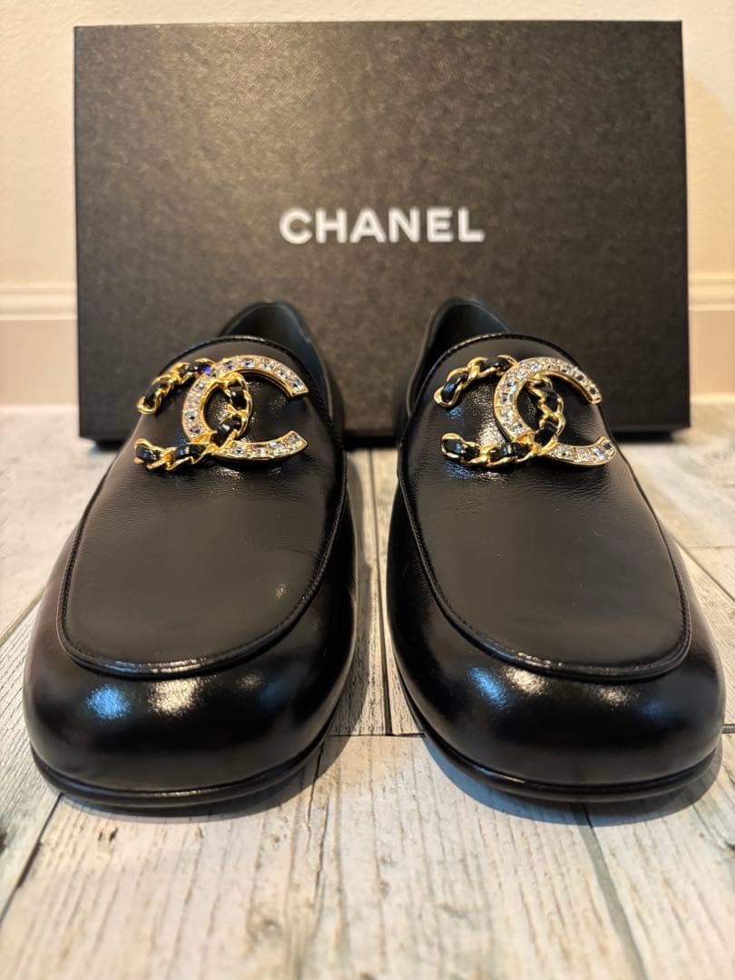 【新品未使用】CHANEL シャネル　ブラック　　ローファー 23.5cm