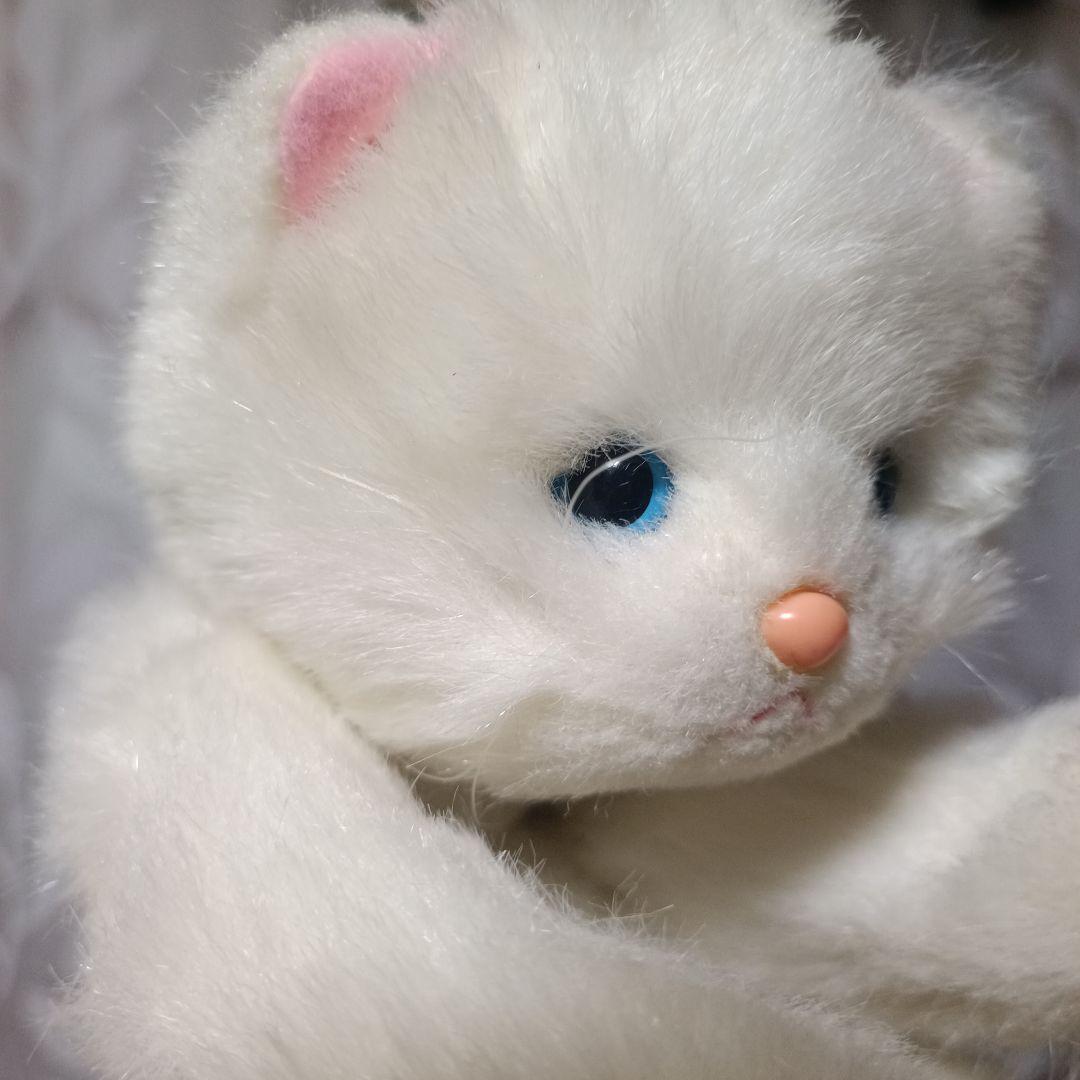 創美社 白猫 ペルシャ猫 昭和レトロ ぬいぐるみ くたくた猫 当時物