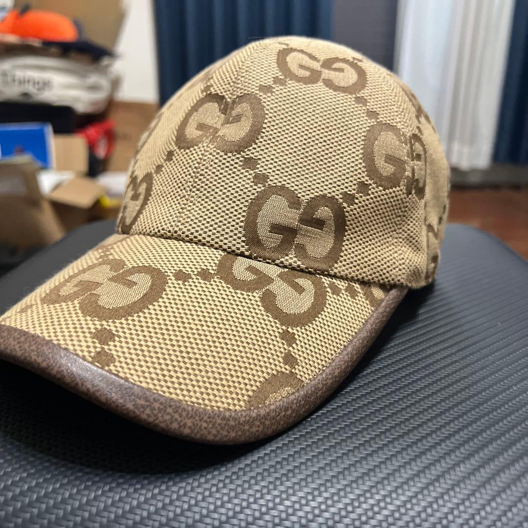 GUCCI GGパターン キャップ ベージュ