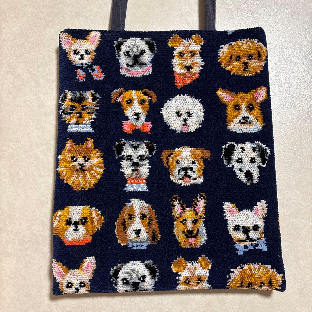 【美品】ラブラリードギートートバッグ ラブラリードギー トートバッグ L/LDG-213100(ネイビー): LOVERARY BY