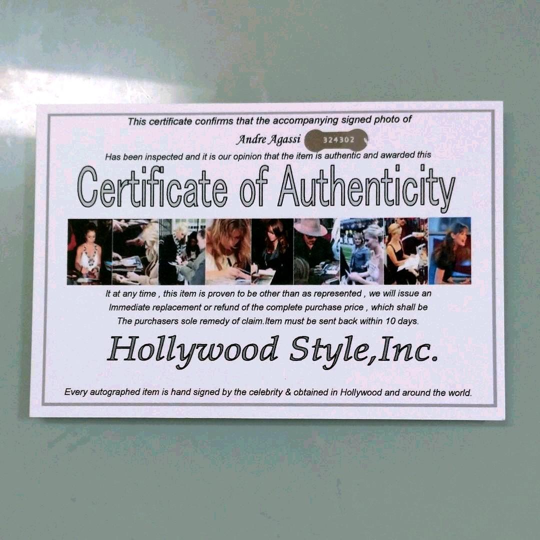 セール…アンドレ・アガシ直筆サイン入り超大型写真…アメリカ・プロ