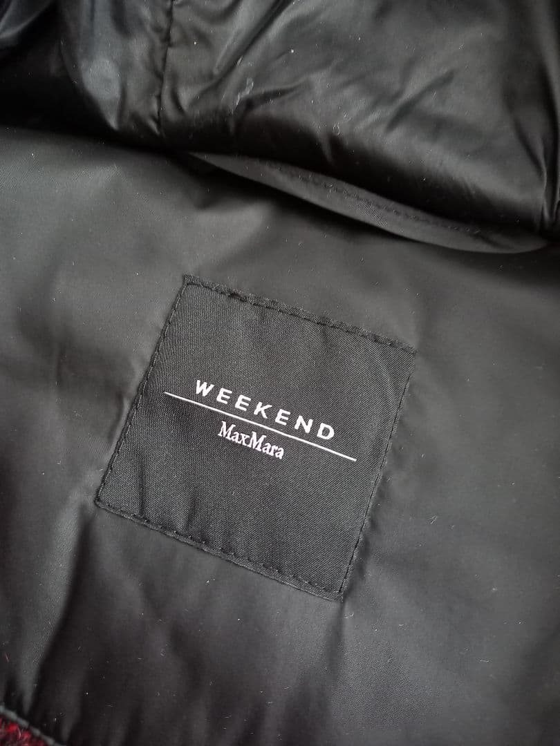 美品 MaxMara チェック柄フード付きポンチョ L