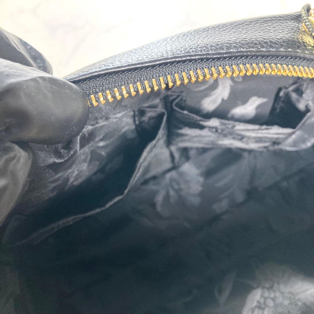 極美品 シンクビー ハンドバッグ ビーズ 花 ベロア 黒 レザー - メルカリ