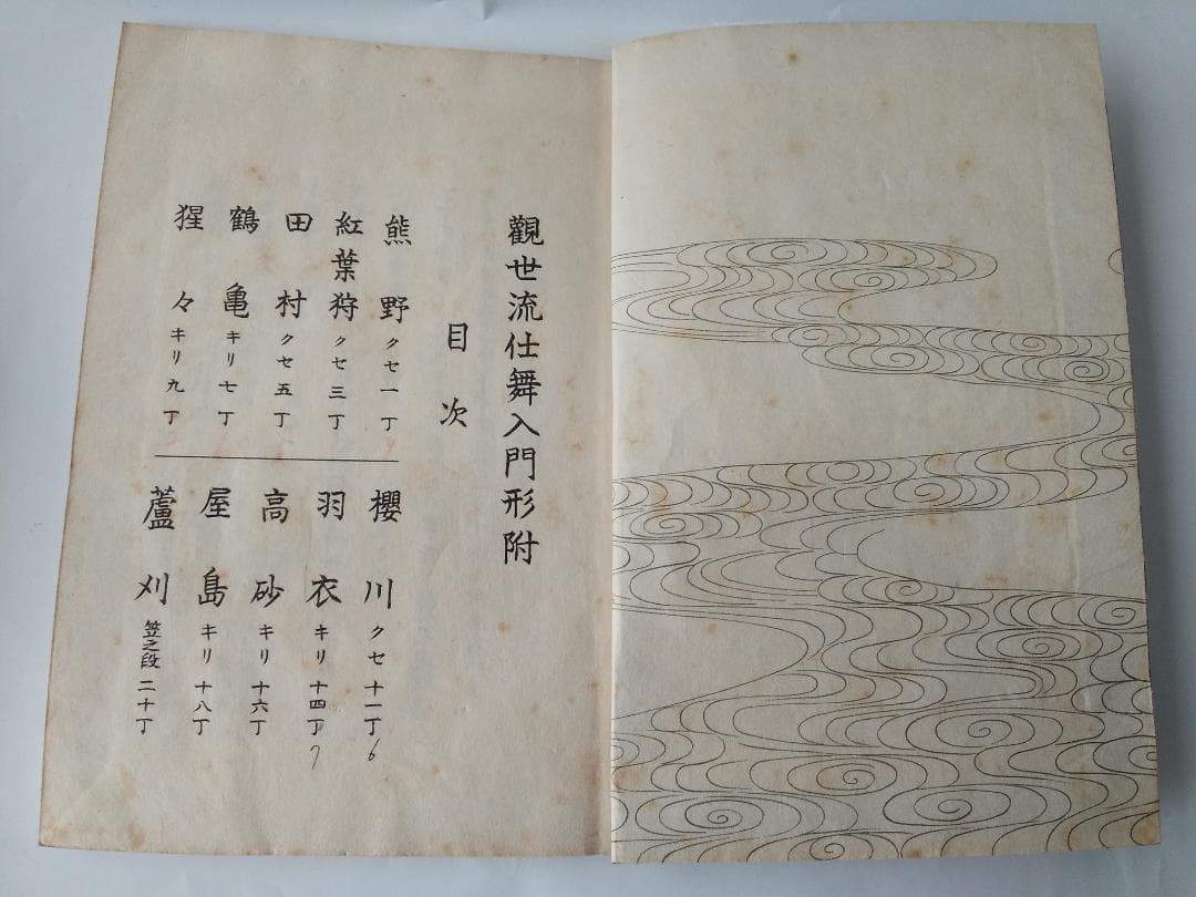 能 観世流 仕舞入門形附 謡曲 謡本 廿四世 観世左近 檜書店 です