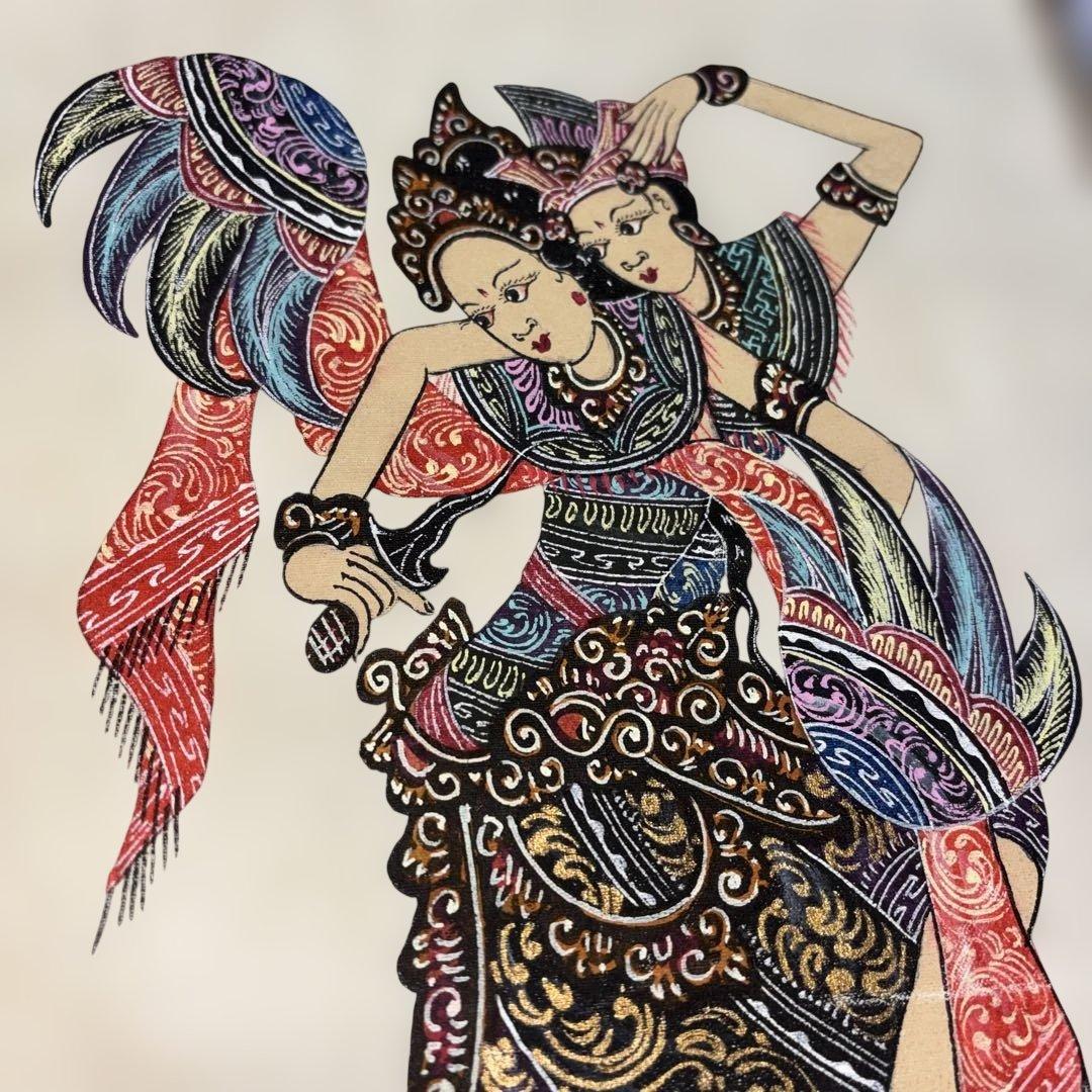 バリ島に伝わる伝統的な絵画「バリ絵画」3枚セット - メルカリ