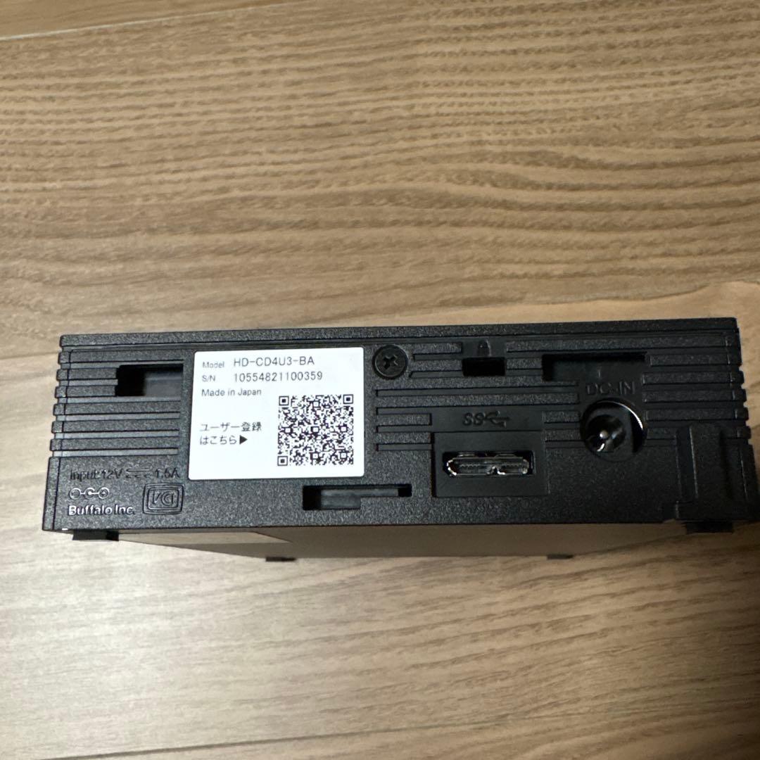 BUFFALO 外付けハードディスク 4.0TB HD-CD4U3-BA 動作品