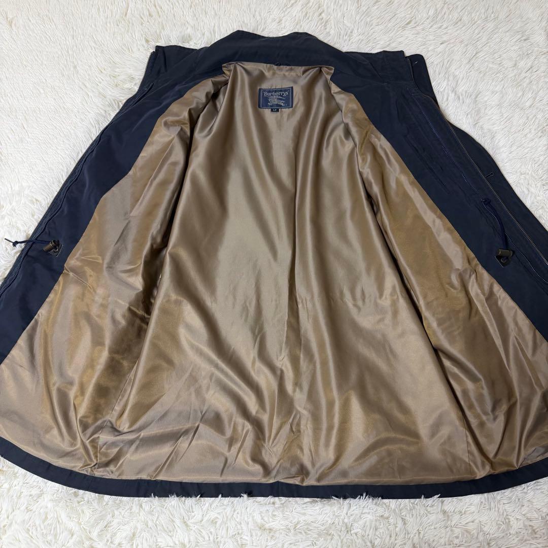 Burberry 中綿ライナー モッズコート ノバチェック ネイビー L - メルカリ