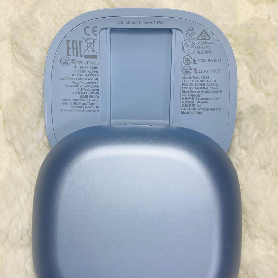 美品 Anker Liberty4Pro スカイブルー 充電ケース 2
