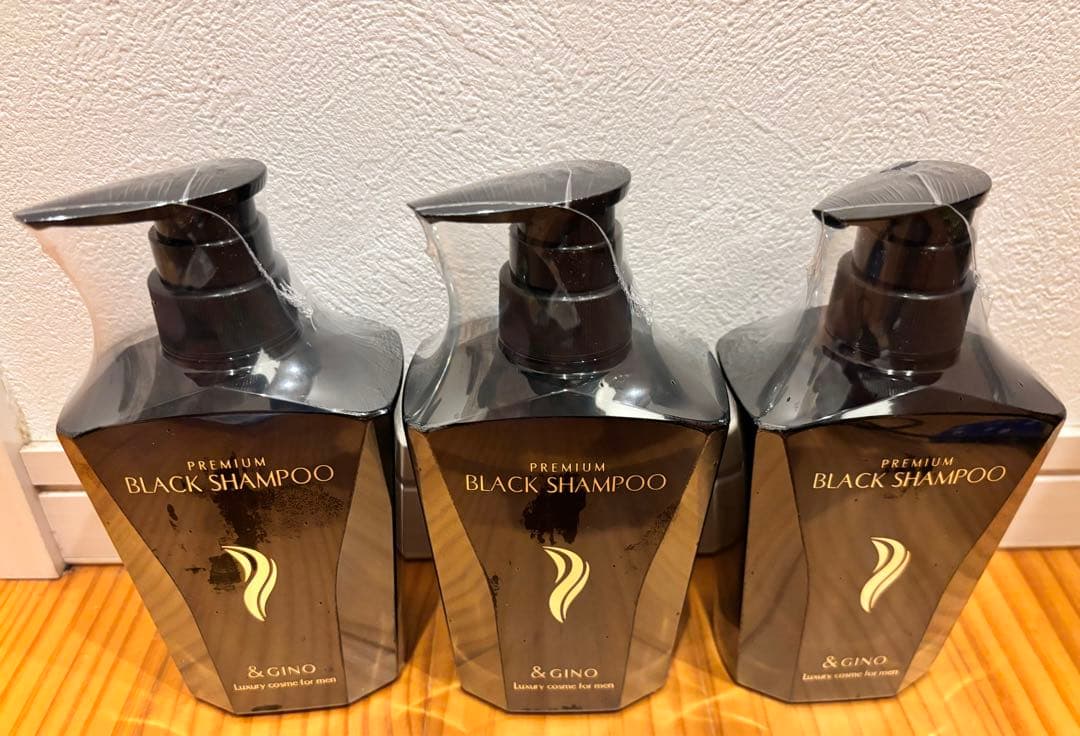 【新品未開封】 &GINO アンドジーノ ブラックプレミアムシャンプー3本セット 楽天市場】プレミアムブラックシャンプー ＆GINO（アンドジーノ）楽天