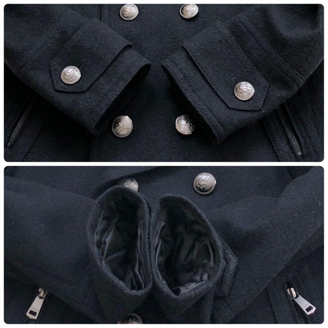 圧巻✨人気モデル バーバリーブラックレーベル ナポレオンコート ロゴ