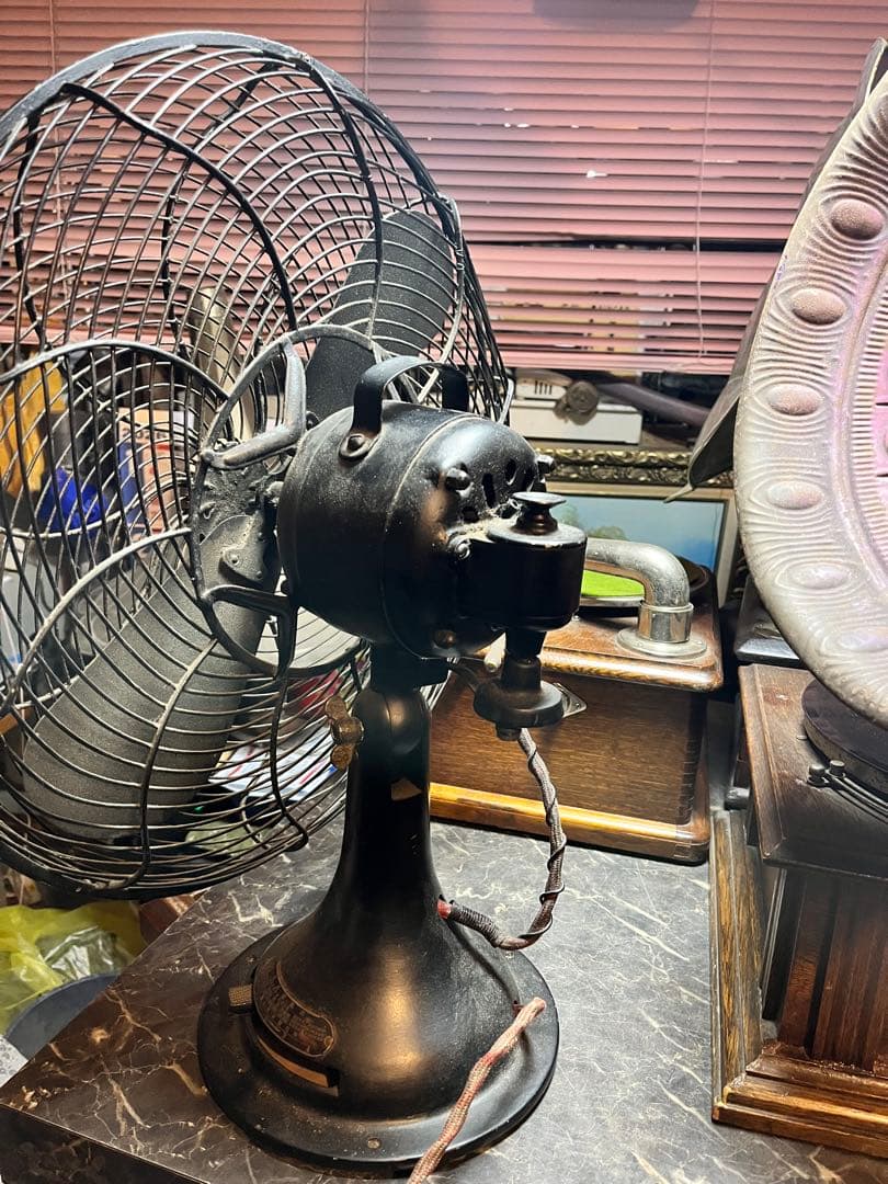 レトロ扇風機、芝浦扇風機、鉄製扇風機、芝浦製作所、特大扇風機、直径