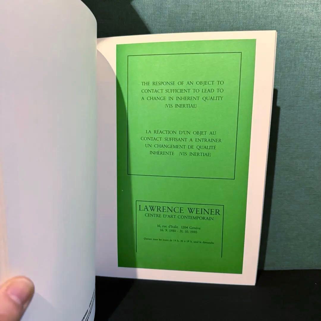 1986出版 Lawrence Weiner ローレンス・ウェイナー 作品集