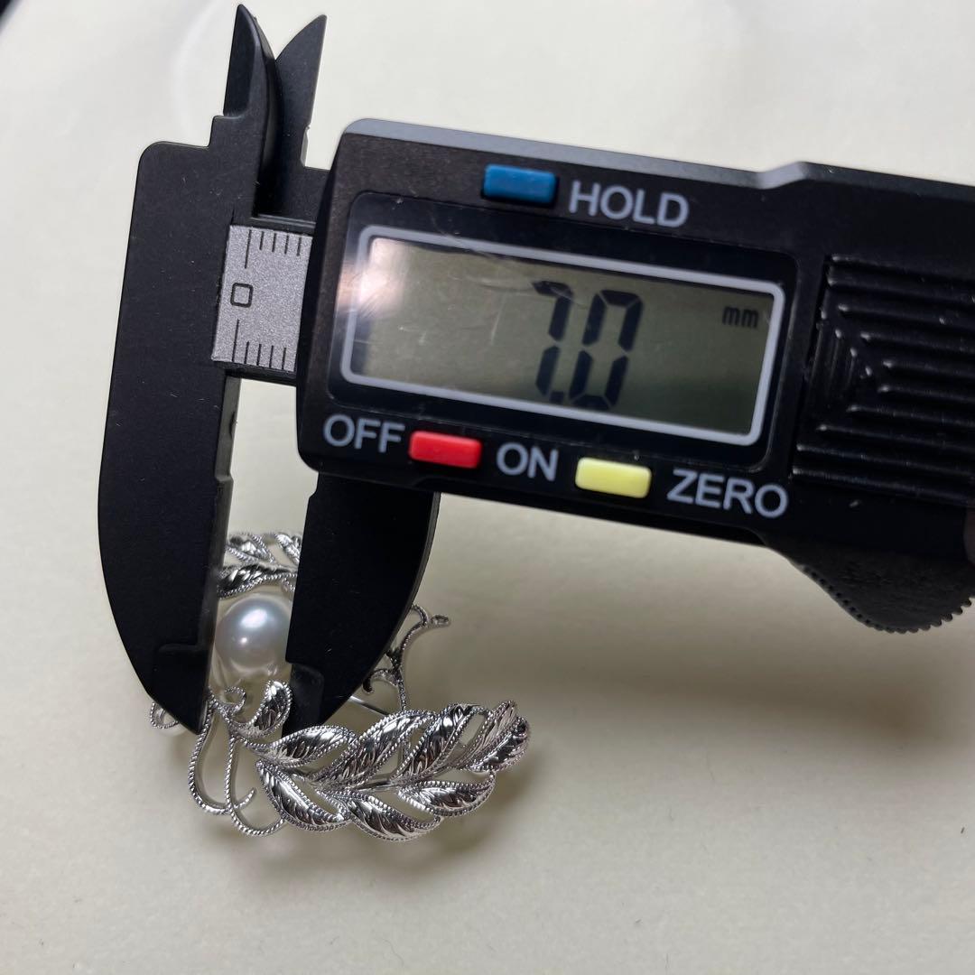 ミキモト アコヤ真珠 ブローチ 7.0mm SILVER