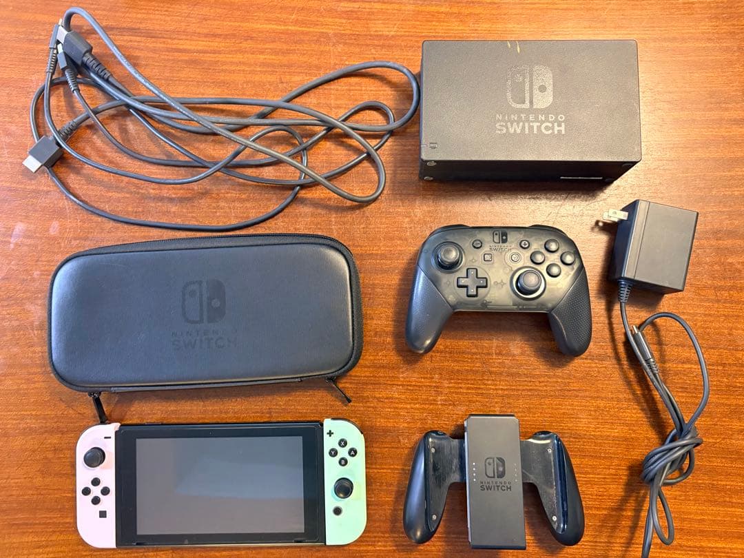 Nintendo Switch本体＋純正プロコン＋純正ケース　セット Nintendo Switch 本体 プロコントローラー あつ森ケース セット｜Yahoo