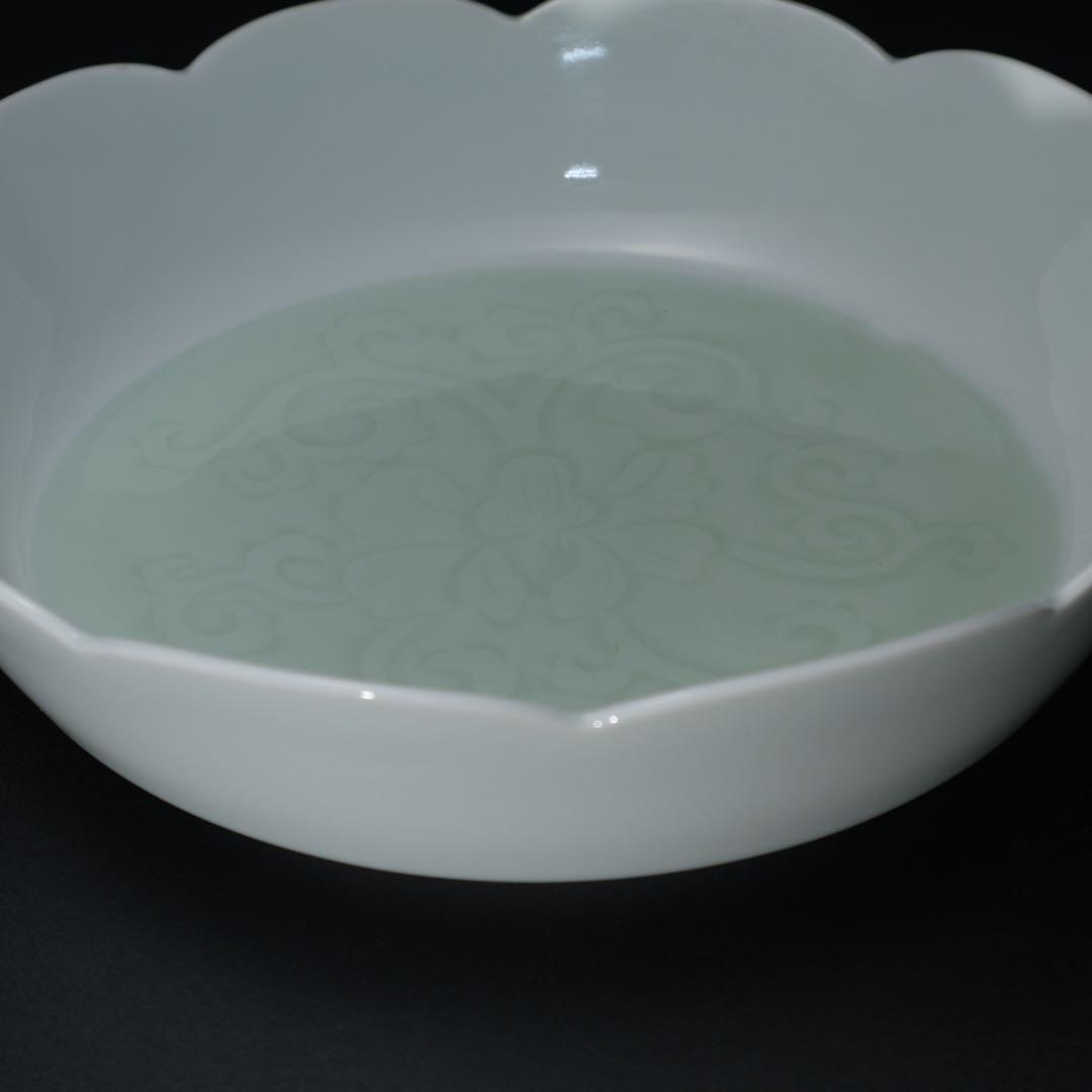 人間国宝 井上萬二 青白磁彫文鉢 共箱 R1491ダK2 - メルカリ