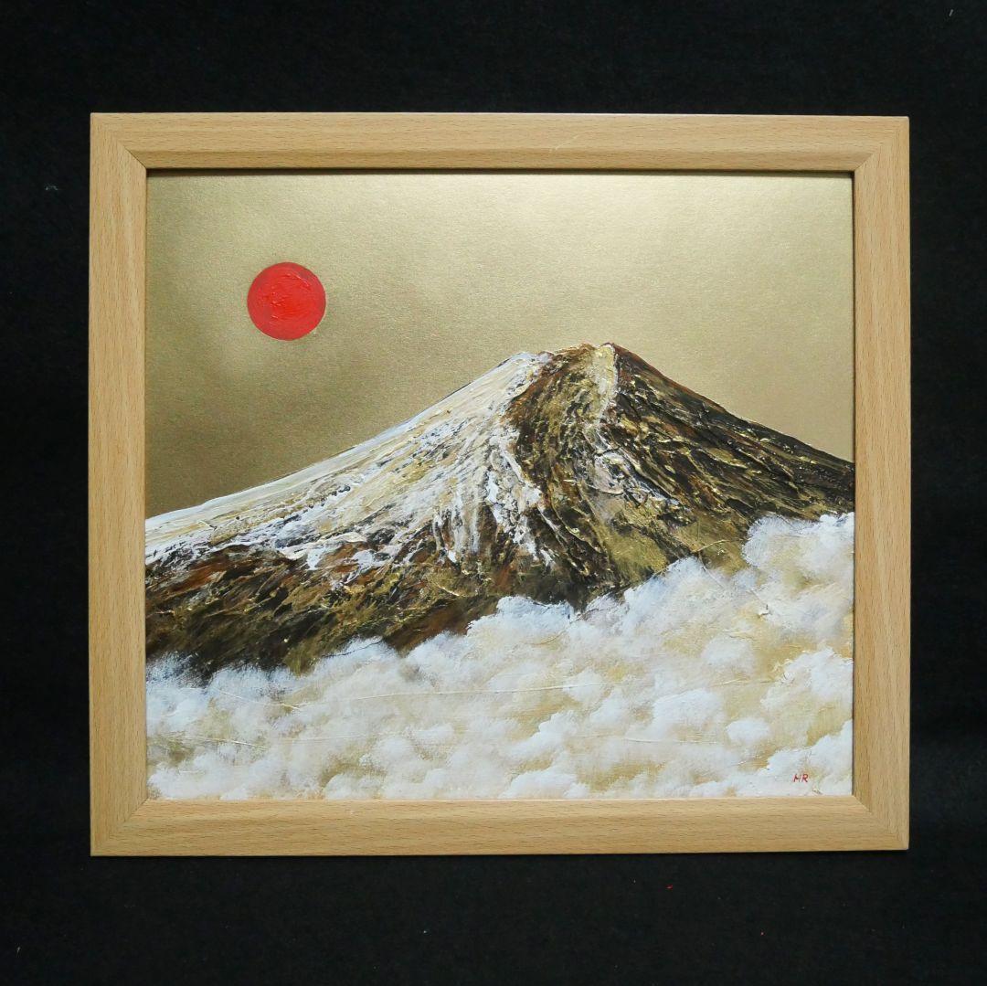 油絵 油彩 油彩画 絵 絵画【黄金の富士山】 - メルカリ