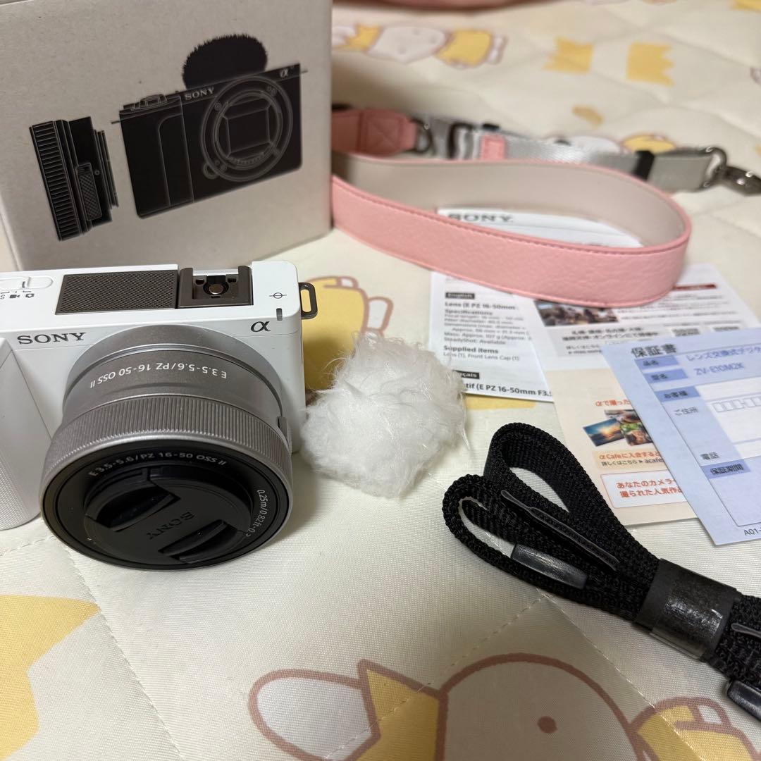 SONY ZV-E10 II ホワイト 16-50mmレンズ付き Sony ZV-E10 II Mirrorless Vlog Camera w/ 16-50mm Lens - White
