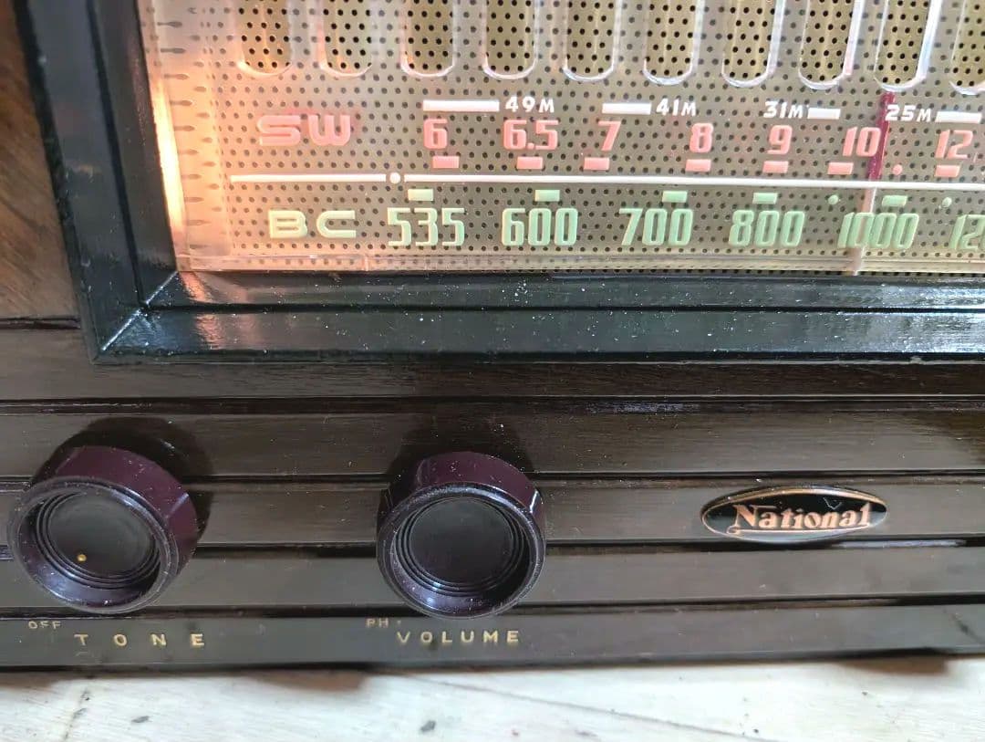 昭和家族団らんレトロ真空管ラジオ2バンド bluetooth付 ホームラジオ