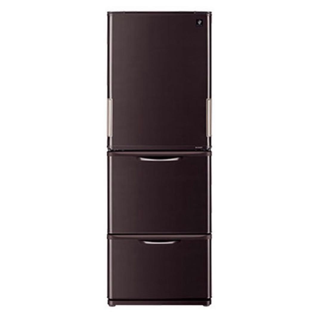 シャープ　SJ-PW35C 冷蔵庫 ダークブラウン SJ-PW35C-T 冷蔵庫 プラズマクラスター冷蔵庫 ダークブラウン [350L /3