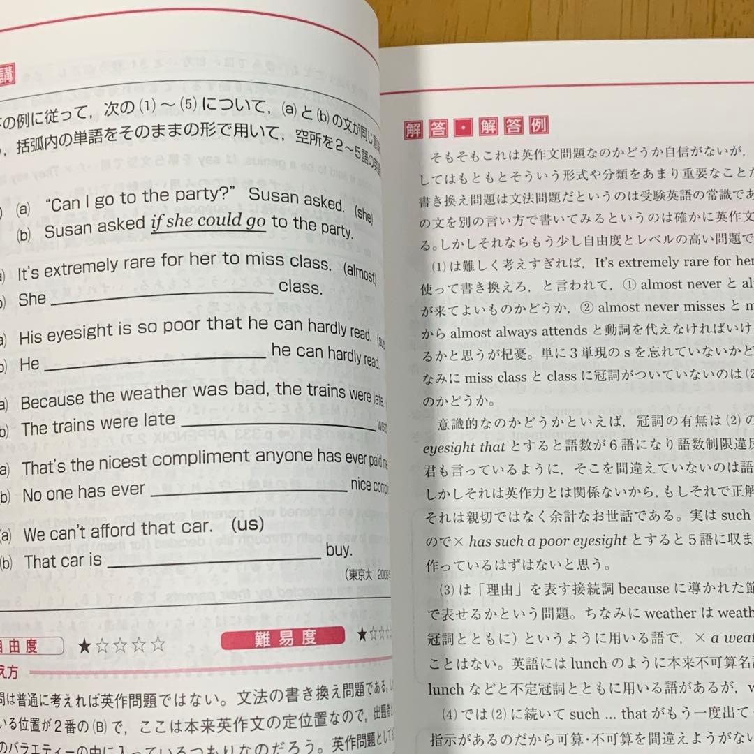東大英作の徹底研究 山口紹 駿台文庫 大学受験 英語 英作文 過去問