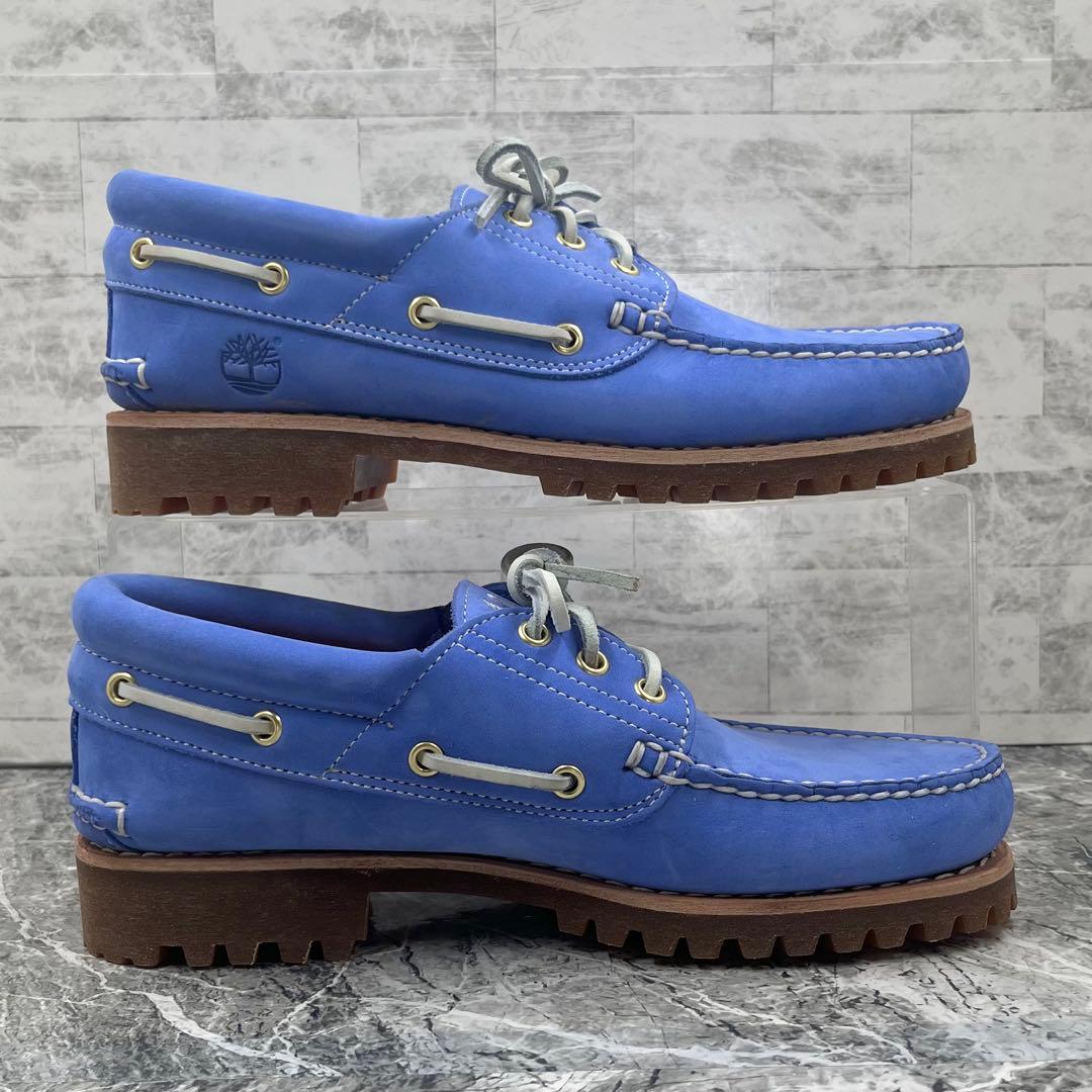 【極美品】 ティンバーランド スリーアイ 25.5cm デッキシューズ ブルー