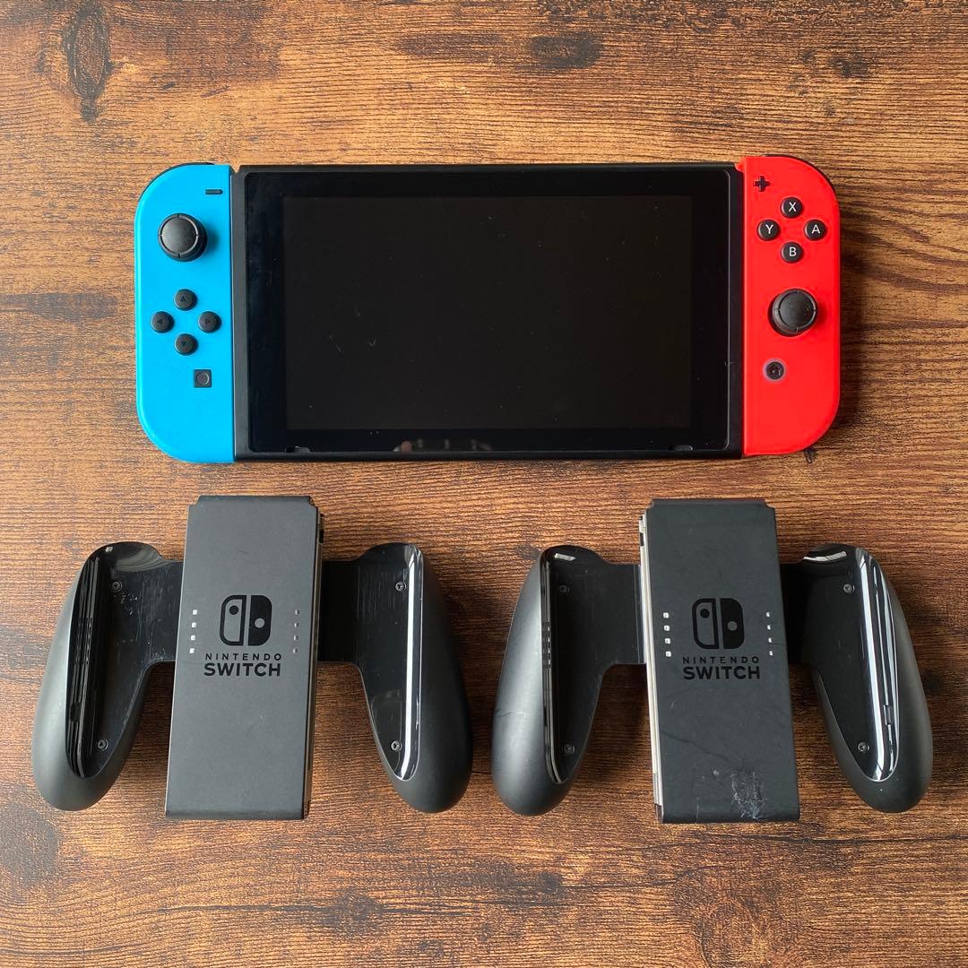 【動作確認済】Nintendo Switch 本体セット　グリップ グリップコントローラー Fit アタッチメントセット for Nintendo