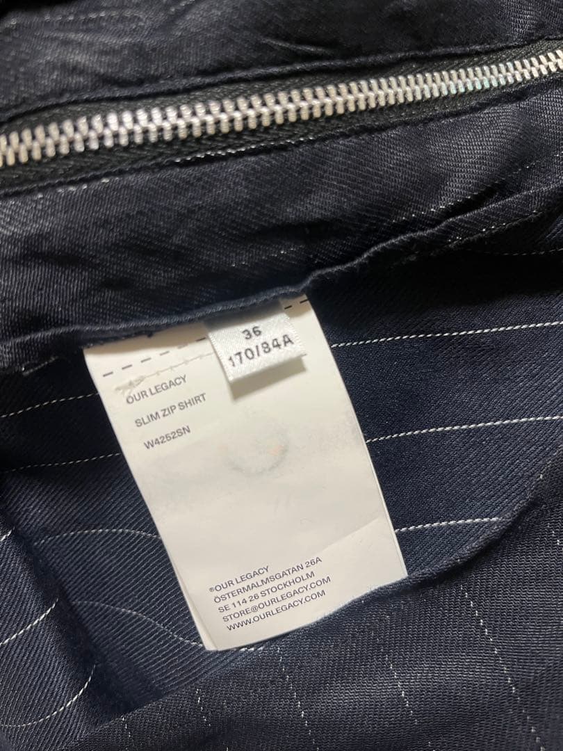 25AW OUR LEGACY SLIM ZIP SHIRT アワレガシー - メルカリ