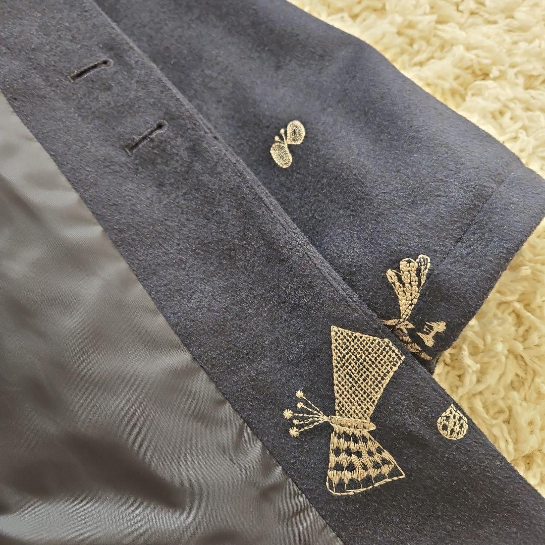 スーパーハッカ フィーユ 保坂優子さん 刺繍 ウール混コート - メルカリ