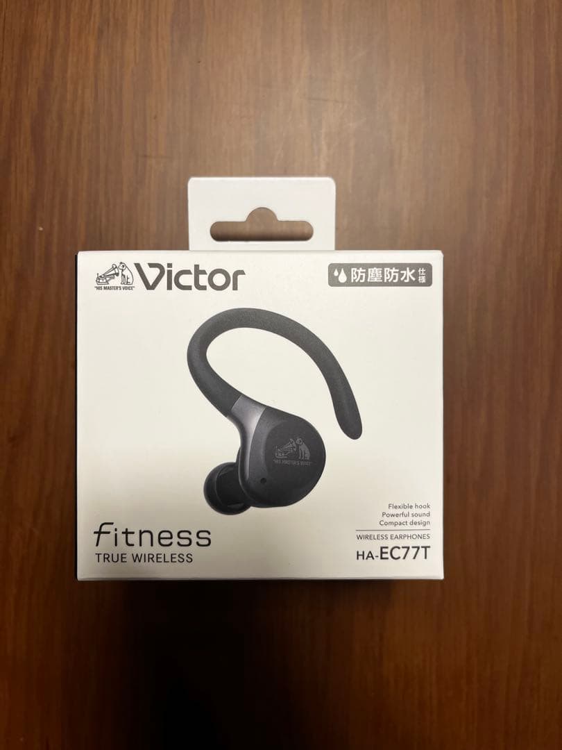 【新品未開封】Victor ワイヤレスイヤホン HA-EC77T ブラック 完全ワイヤレスイヤホン ブラック HA-EC77T-B [ワイヤレス(左右分離