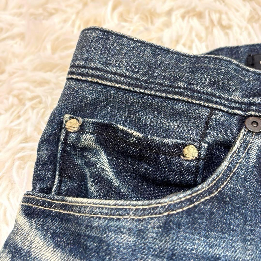 BLUE WAY JEANS ダメージ デニムパンツ 日本製 Y2K 鬼ヒゲ - メルカリ