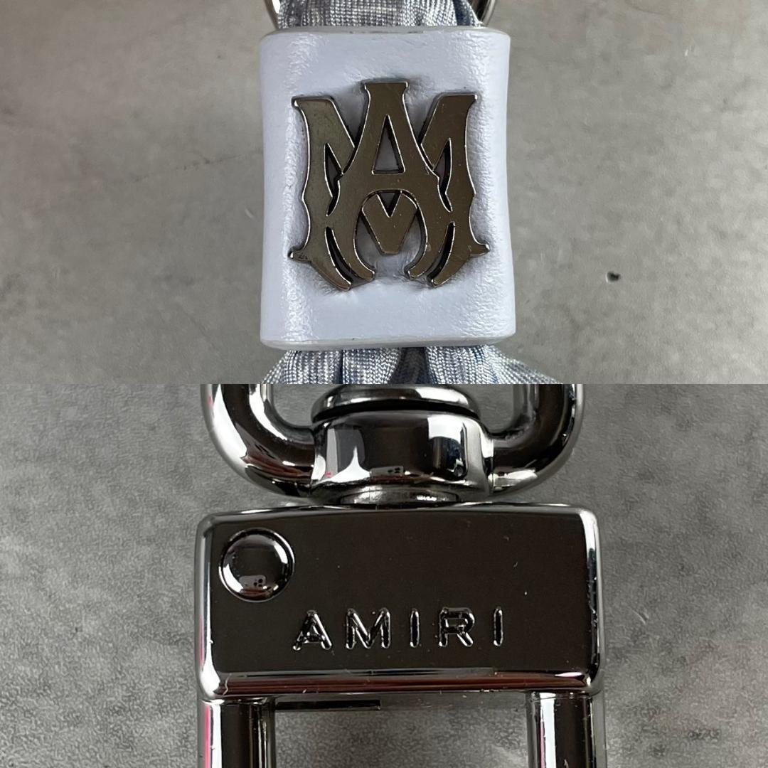 24ss 未使用 アミリ MAロゴ シルク バンダナ スカーフ キーチェーン