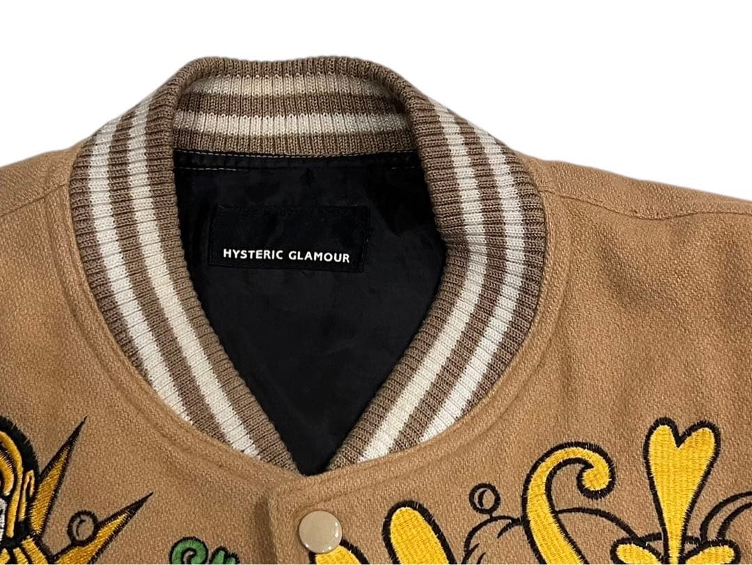 レア90s【HYSTERIC GLAMOUR】袖レザー ウール スタジャン - メルカリ
