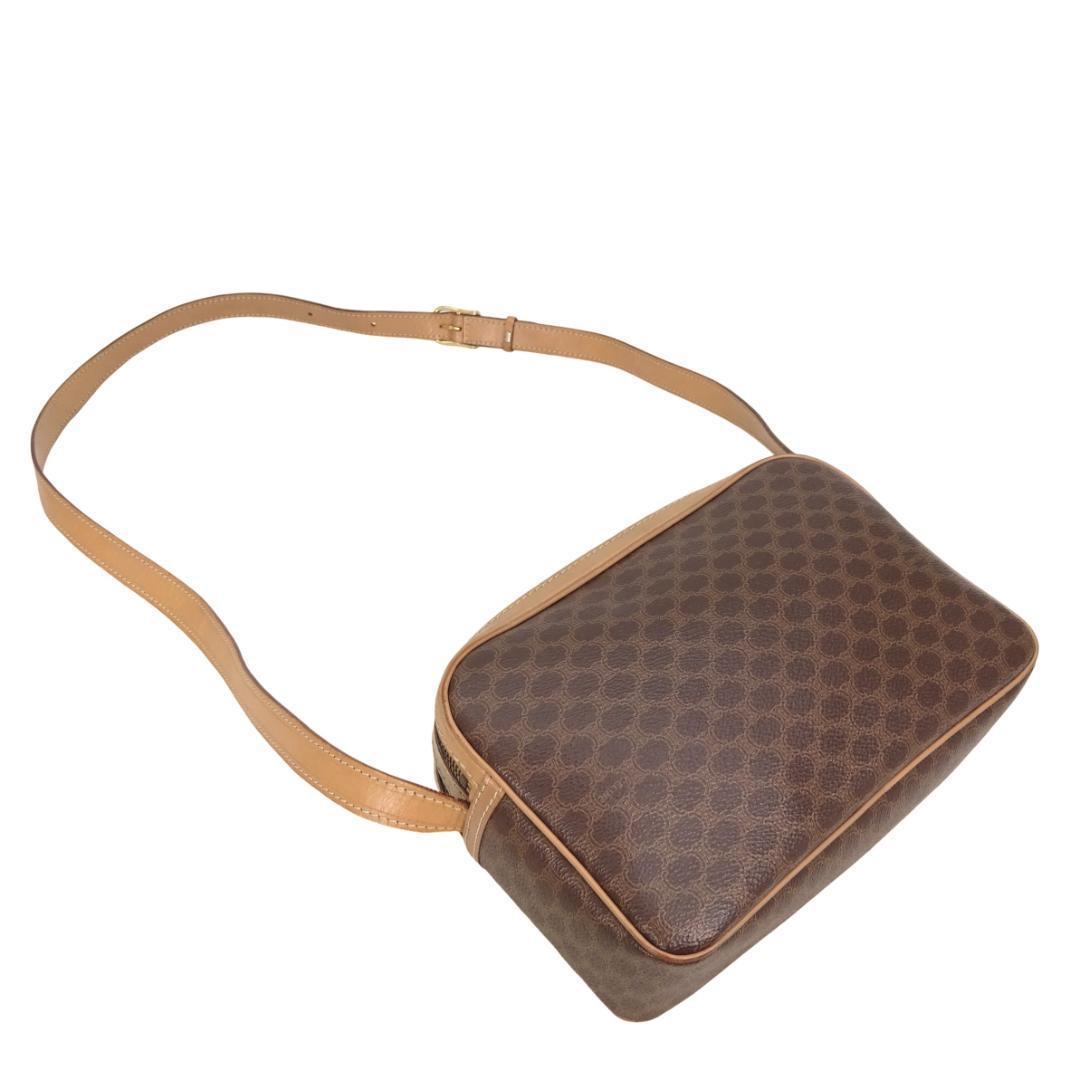 本物 □セリーヌ□サークルリング マカダム ブラウン 斜めがけ