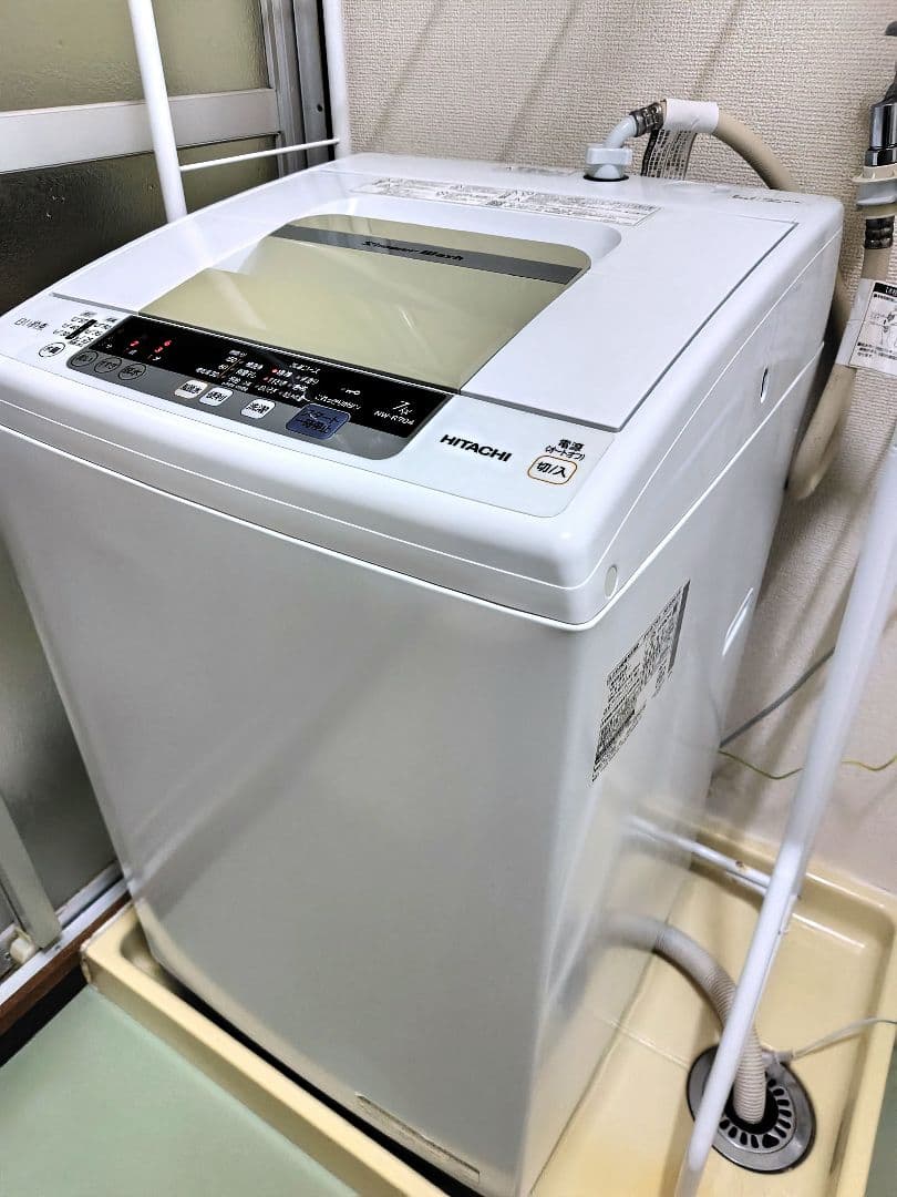 おまけ☆IKEA洗濯棚つき☆ 日立 全自動洗濯機 7kg NW-R705 W - メルカリ