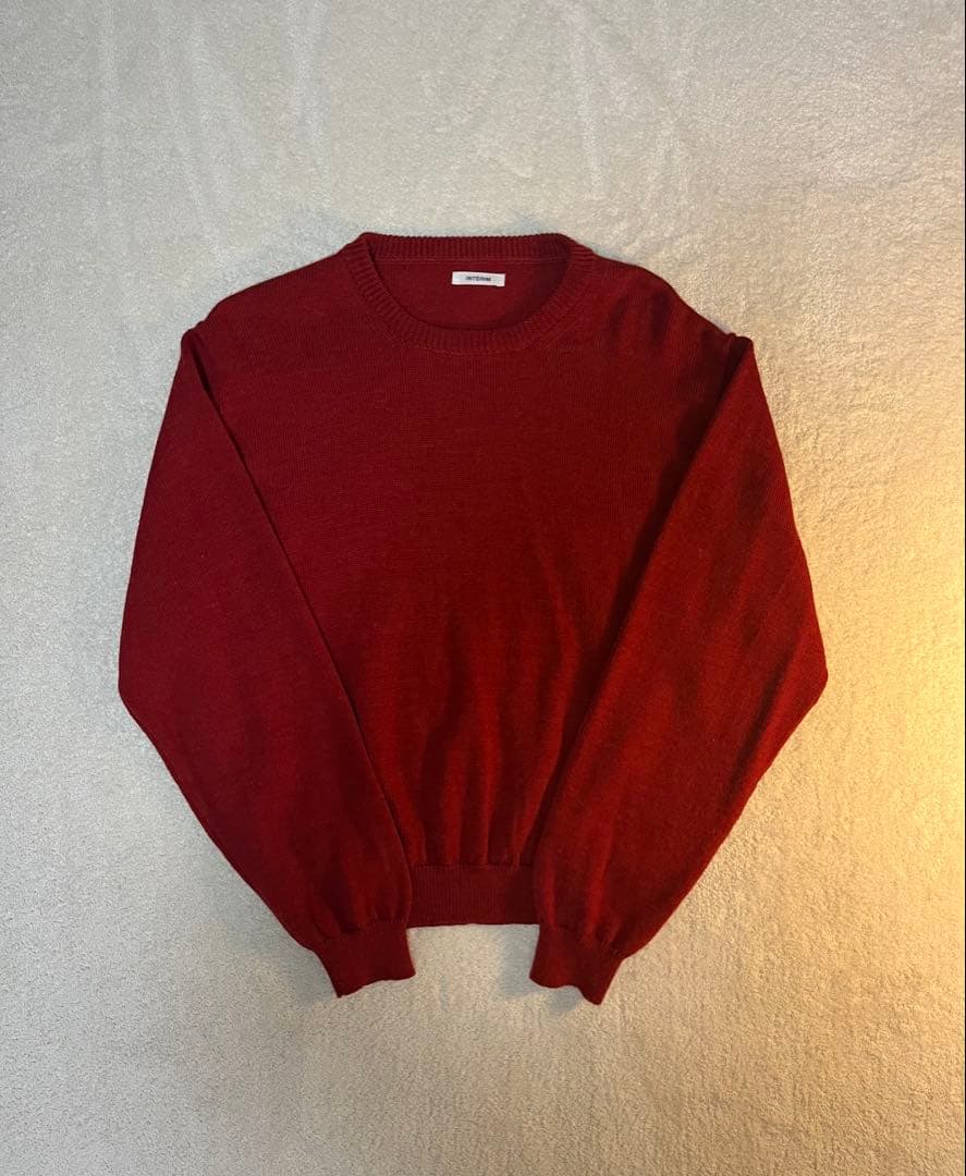 インテリム ウール アルパカ 7ゲージ クルーネック セーター ニット