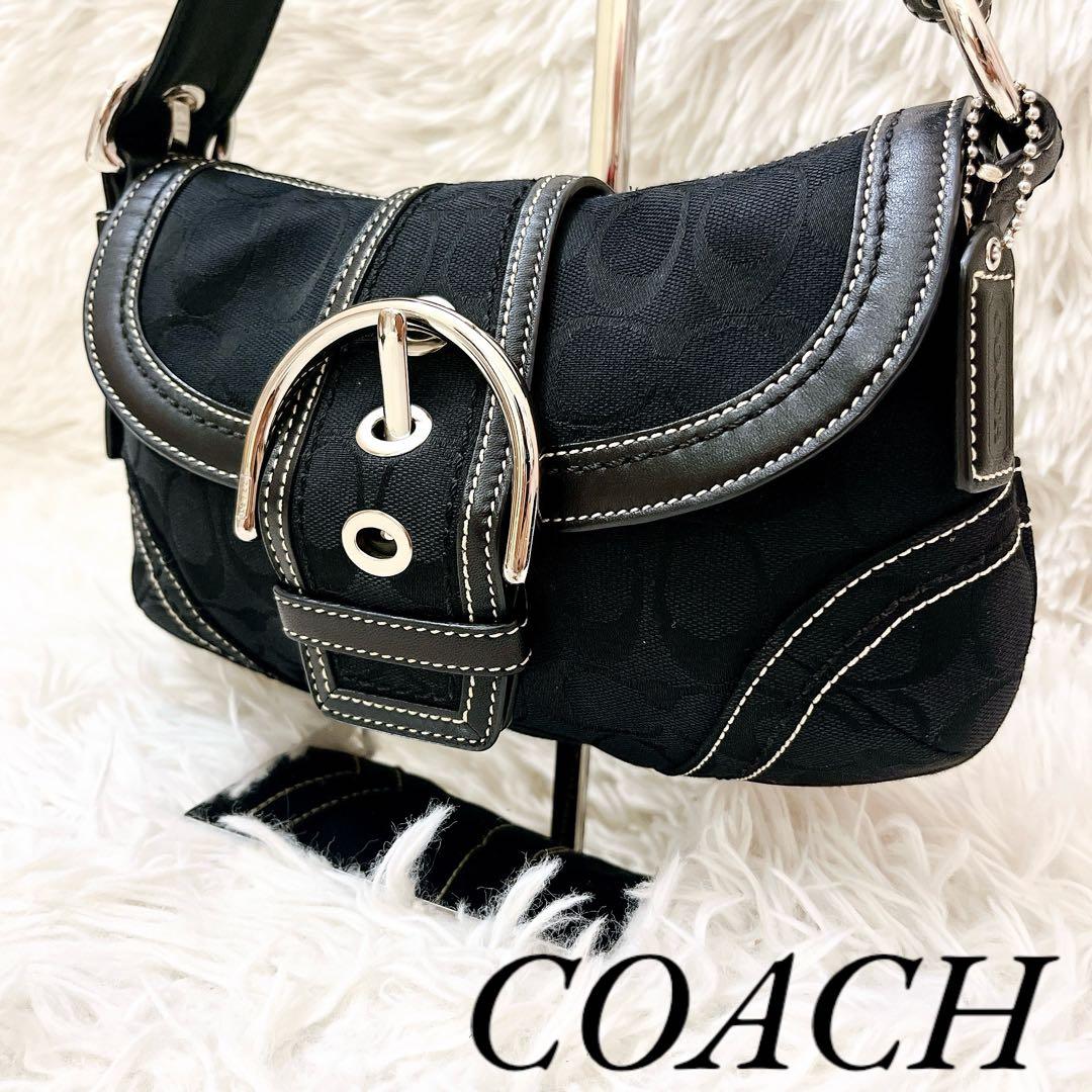 極美品】コーチ ソーホー ワンショルダーバッグ 10296 黒 ブラック 極