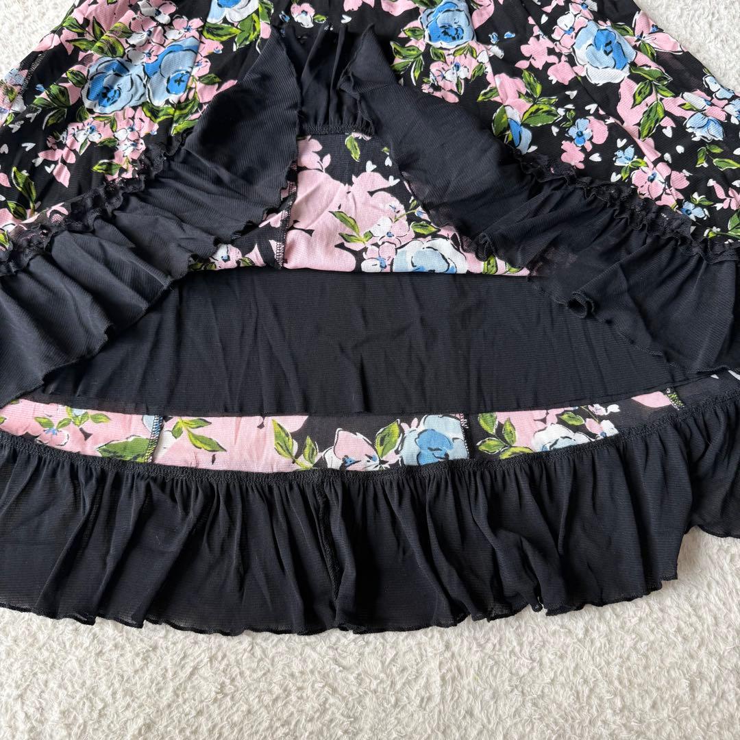 スーパービューティー パワーネット 花柄 ワンピース 洗える 42 未使用